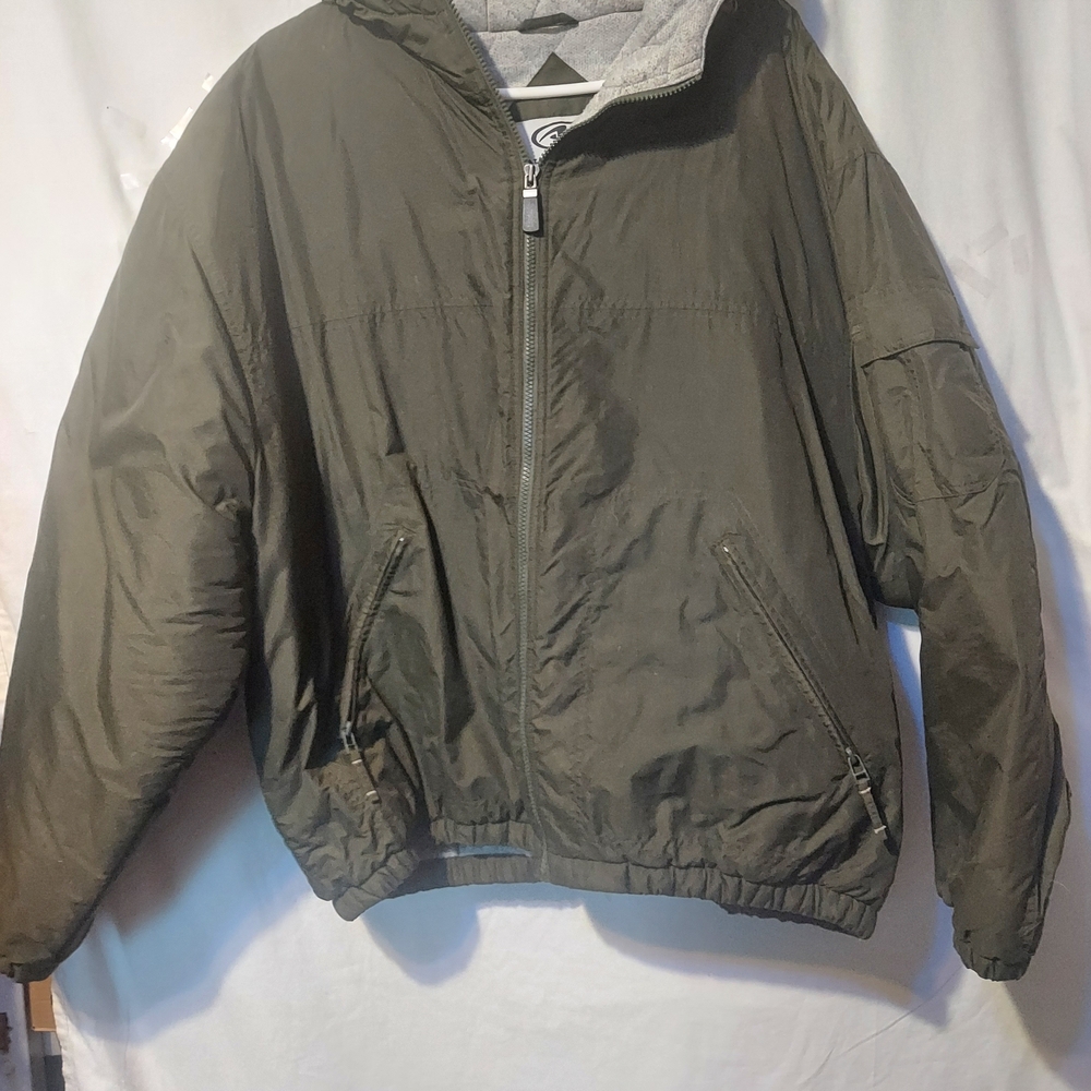 Athletic Works Men's Dark Green Windbreaker
